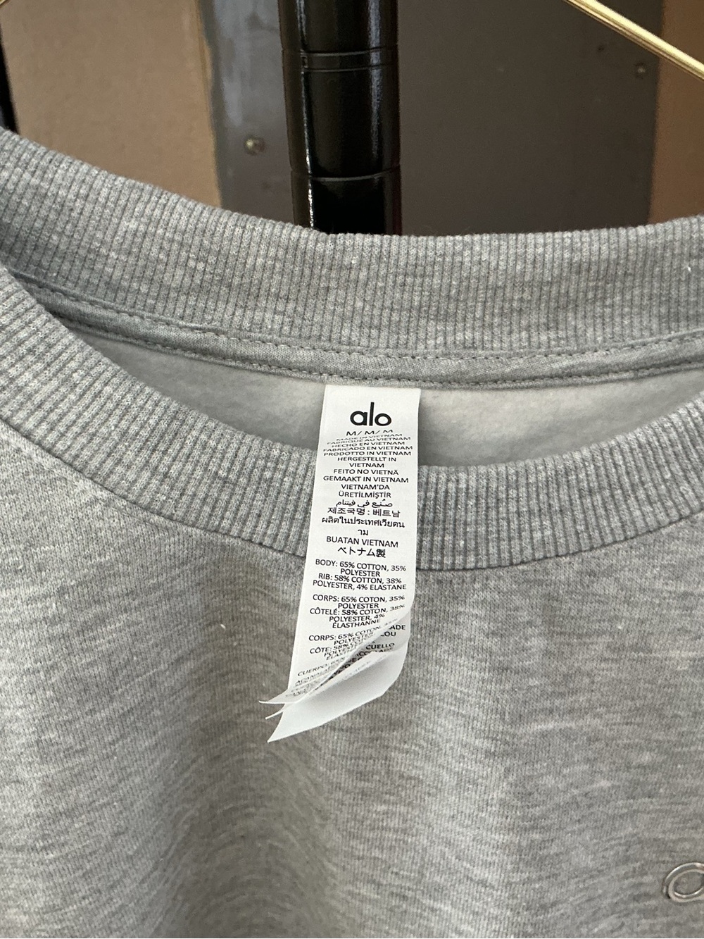 Alo Lightweight Crewneck Sweatshirt - Heather Gray